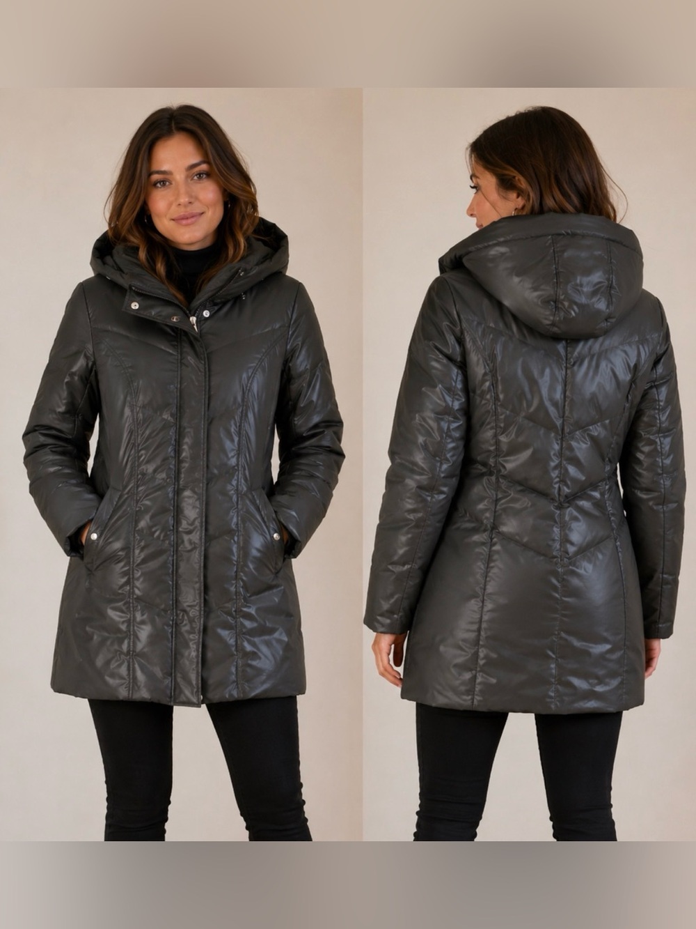 Michael Kors Hooded Quilted Puffer Coat